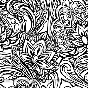 Indian ethnic seamless pattern - vector clipart