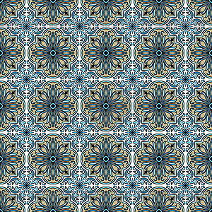 Portuguese azulejo ceramic tile pattern - vector clipart