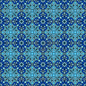 Portuguese azulejo ceramic tile pattern - vector EPS clipart