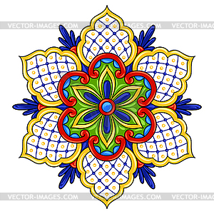Mexican ornamental flower - vector clip art