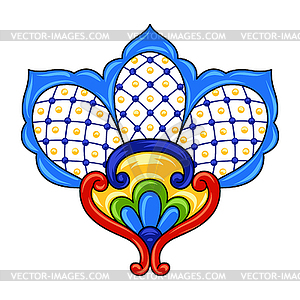 Mexican ornamental flower - vector image