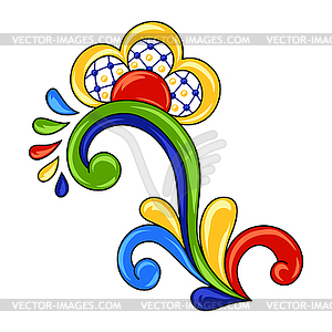 Mexican ornamental flower - vector clipart