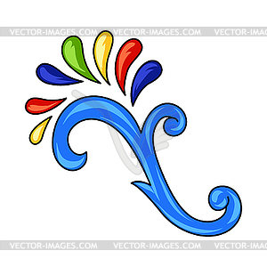 Mexican ornamental swirl - vector clipart