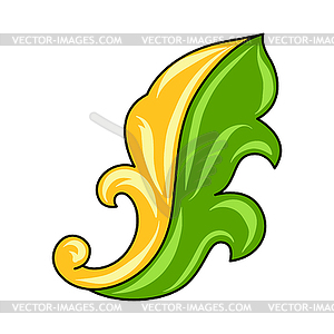 Mexican ornamental leaf - vector clip art