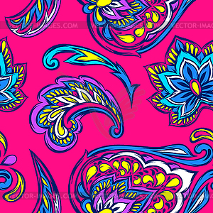 Indian ethnic seamless pattern - vector clipart