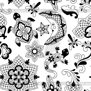 Mexican lace seamless pattern - vector clipart