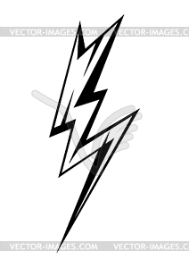 Black emblem of lightning - vector image