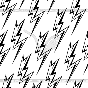 Seamless pattern with lightnings - vector image