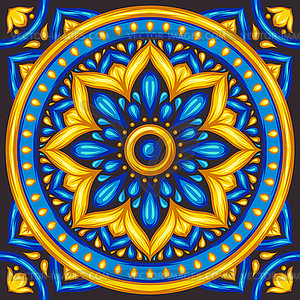 Moroccan ceramic tile pattern - vector clip art