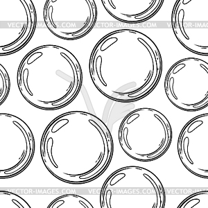 Air bubbles seamless pattern - vector clip art