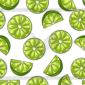 Seamless pattern with limes - vector image