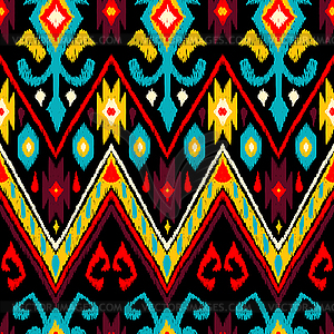 Ikat geometric folklore pattern - vector image