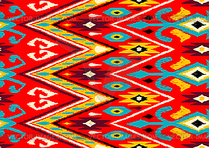 Ikat geometric folklore pattern - vector image