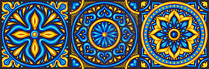 Moroccan ceramic tile pattern - vector clipart