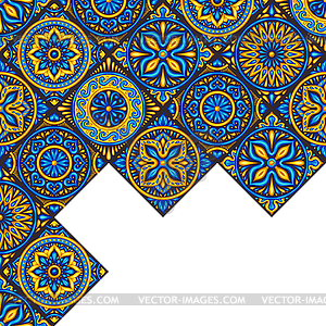 Moroccan ceramic tile background - vector clipart