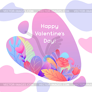 Valentine Day greeting card - vector clipart