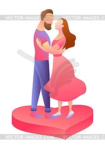 Happy Valentine Day greeting card - vector clipart