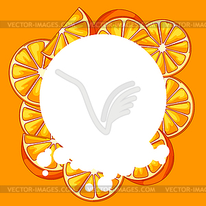 Background with oranges - vector clip art