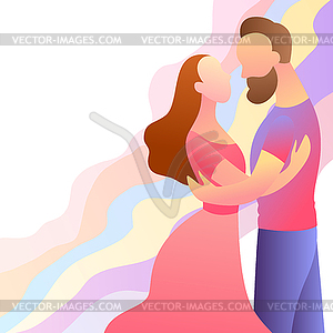 Поздравительная открытка с Днем Святого Валентина - иллюстрация в векторе