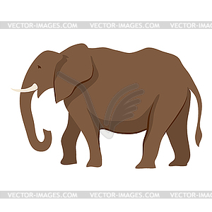 Стилизованный слон - графика в векторе