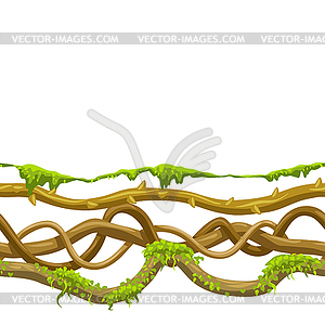 Витая диких лианы бесшовные модели - клипарт в векторе
