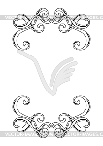 Decorative swirl border ornament - vector clip art