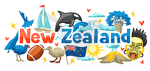 New Zealand background design - vector image