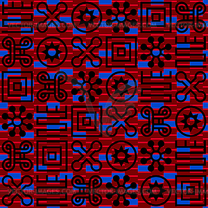 Seamless African Adinkra pattern - vector clipart