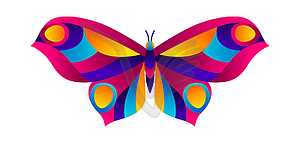 Colorful butterfly. Bright abstract insect - vector image