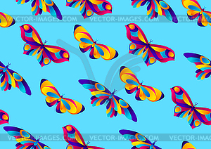 Seamless pattern with butterflies - vector image