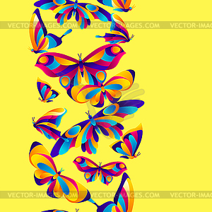 Seamless pattern with butterflies - vector image