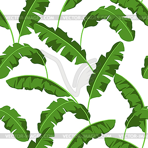 Seamless pattern with palm leaves - vector clipart