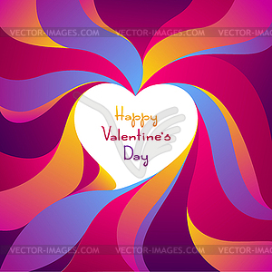 Happy Valentine Day greeting card - royalty-free vector clipart