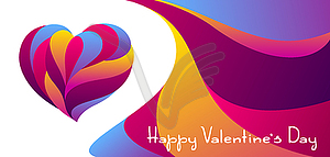 Happy Valentine Day greeting card - vector image