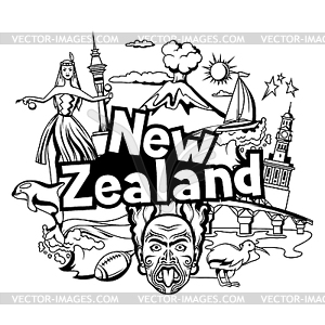 New Zealand print design - vector image