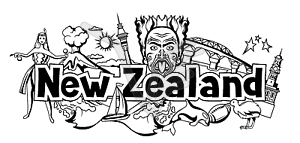 New Zealand print design - vector clipart