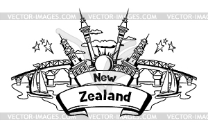 New Zealand print design - vector clipart