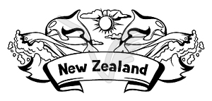 New Zealand print design - vector image