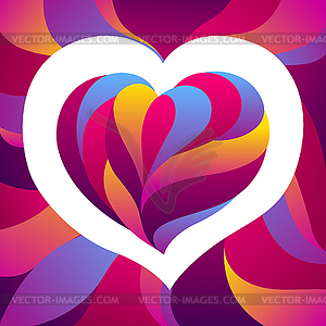 Happy Valentine Day greeting card - vector clip art