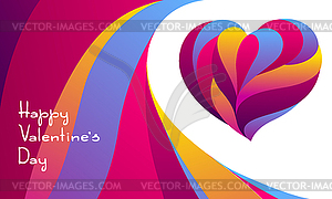 Happy Valentine Day greeting card - vector image