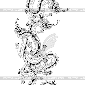 Seamless pattern with Chinese dragons - vector EPS clipart