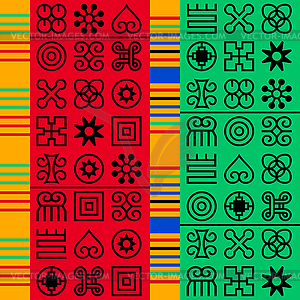 Seamless African Adinkra pattern - vector clip art