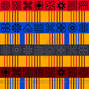 Seamless African Adinkra pattern - vector clip art