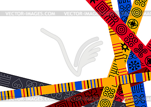 African Adinkra background - vector clipart