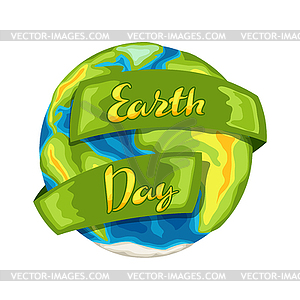 Happy Earth Day card - vector image