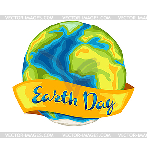 Happy Earth Day card - vector image