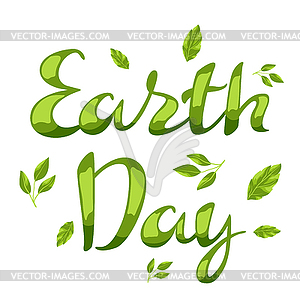 Happy Earth Day card - vector clip art