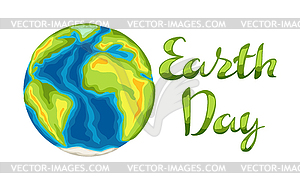 Happy Earth Day card - vector clipart