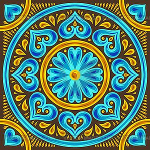 Moroccan ceramic tile pattern - vector clipart / vector image