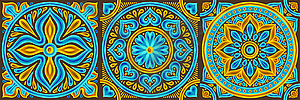 Moroccan ceramic tile pattern - vector clipart